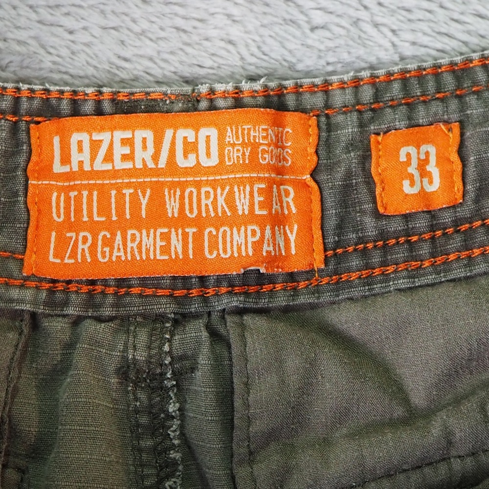 Lazer Utility Workwear Ripstop Camo Cargo Shorts Sz 33 Y2K Baggy Camouflage - Picture 3 of 12